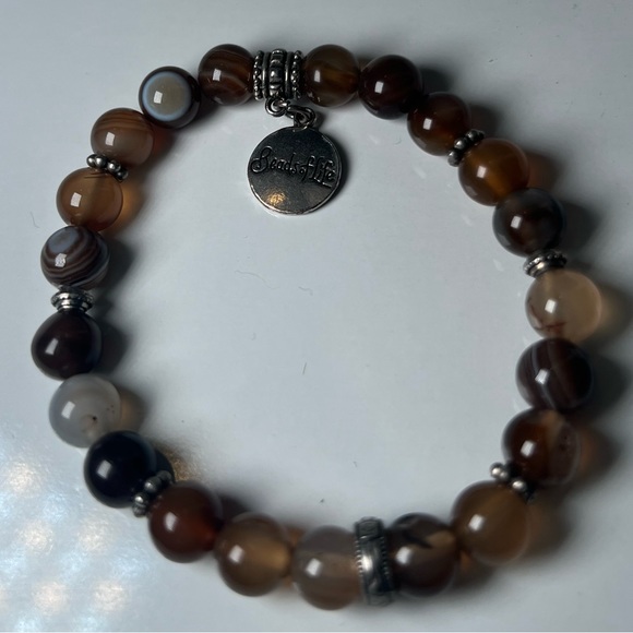 Beads of Life Kaleidoscope Stretch Bracelet with Tree of Life - Picture 3 of 3